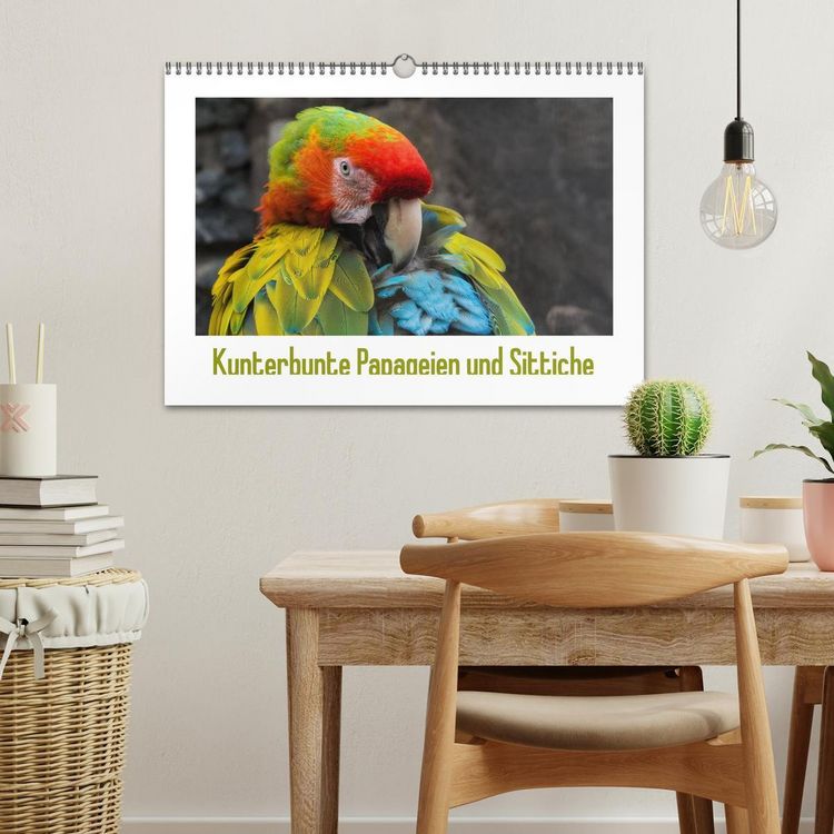 Produktbild: Kunterbunte Papageien und Sittiche (Wandkalender 2026 DIN A3 quer), CALVENDO Monatskalender