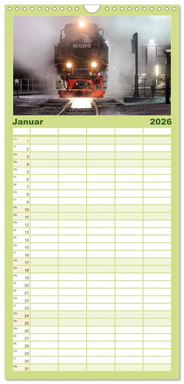 Produktbild: Familienplaner 2026 - Ein ganzes Jahr unter Volldampf! mit 5 Spalten (Wandkalender, 21 x 45 cm) CALVENDO