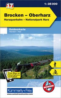 Produktbild: KuF Deutschland Outdoorkarte 17 Brocken - Oberharz