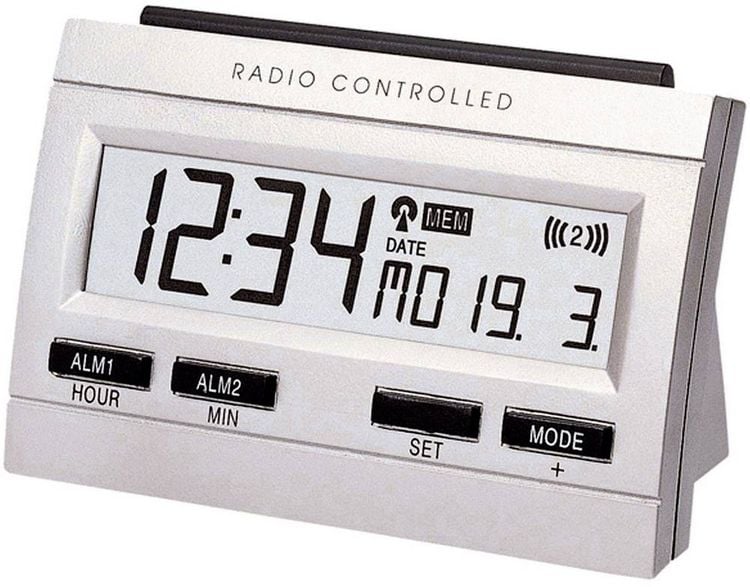 Produktbild: Techno Line 02991 Funk Wecker Silber Alarmzeiten 2