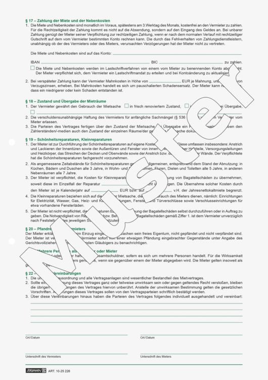 Produktbild: Brunnen Mietvertrag H&auml;user 5S