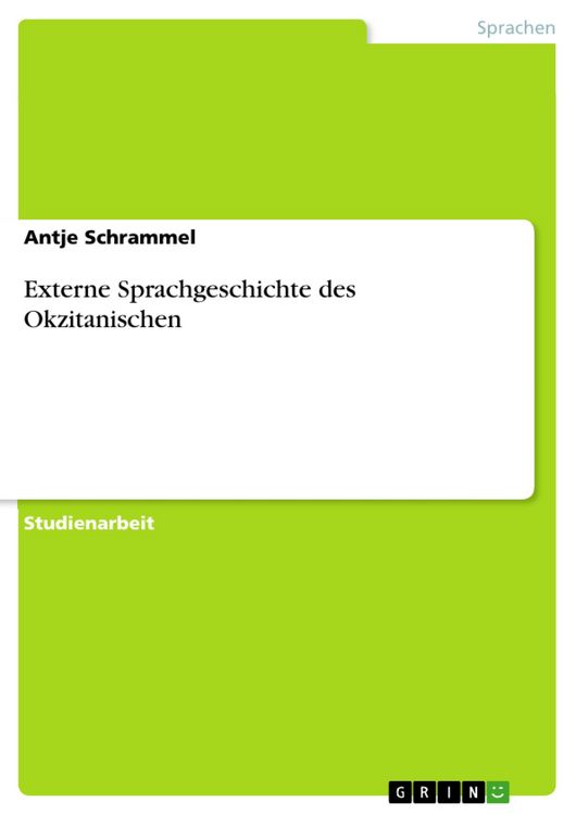 Produktbild: Externe Sprachgeschichte des Okzitanischen
