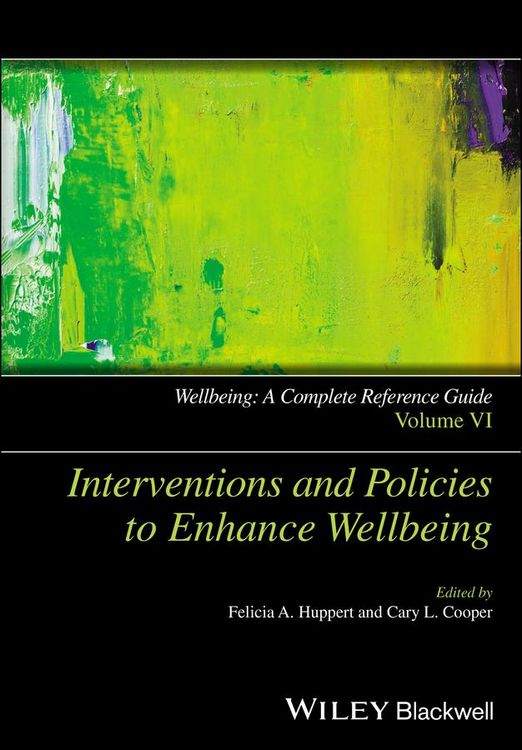 Produktbild: Wellbeing: A Complete Reference Guide, Interventions and Policies to Enhance Wellbeing
