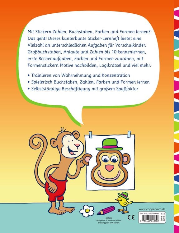 Produktbild: Sticker-Lernspa&szlig; (Wilde Tiere)