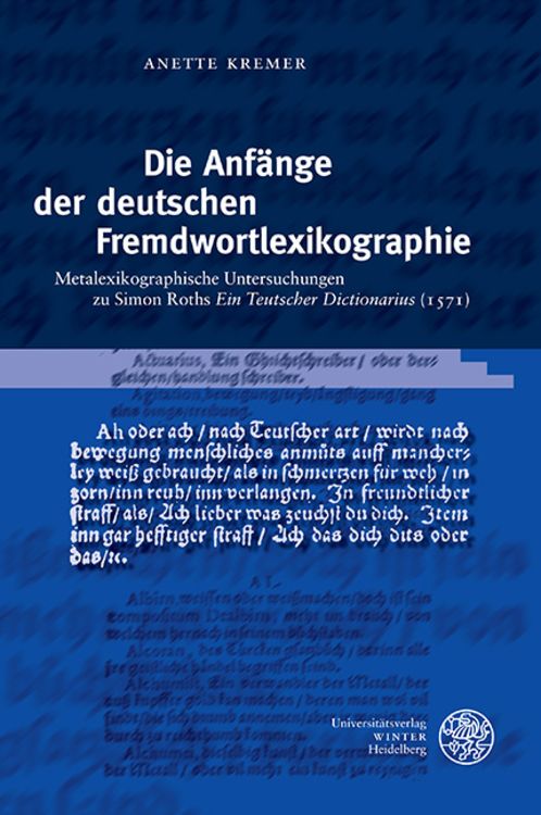 Produktbild: Die Anf&auml;nge der deutschen Fremdwortlexikographie