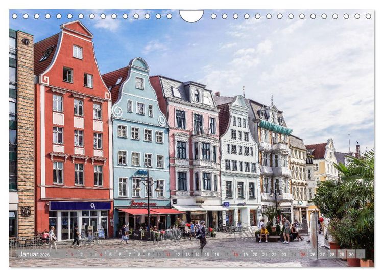 Produktbild: Rostock und Warnem&uuml;nde - Tor zur Welt (Wandkalender 2026 DIN A4 quer), CALVENDO Monatskalender