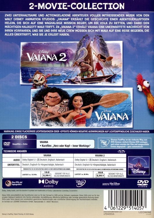Produktbild: Vaiana 1+2 [2 DVDs]