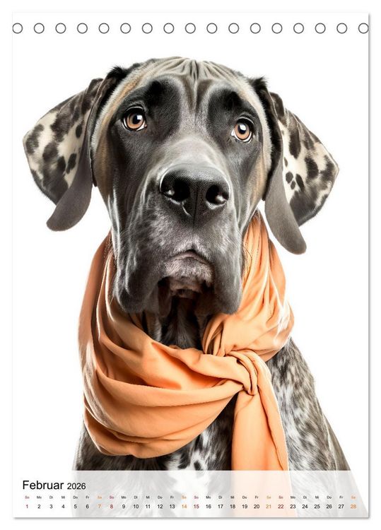 Produktbild: Deutsche Dogge - freundlicher Riese (Tischkalender 2026 DIN A5 hoch), CALVENDO Monatskalender