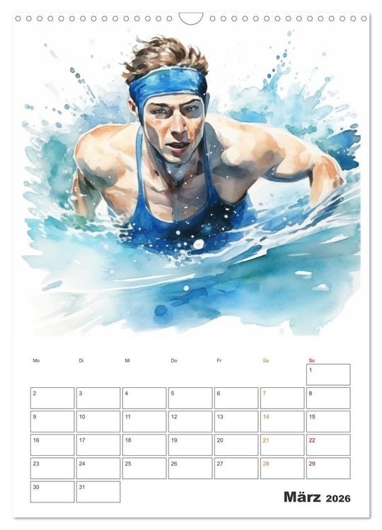 Produktbild: Aktivit&auml;ten im Sport (Wandkalender 2026 DIN A3 hoch), CALVENDO Monatskalender
