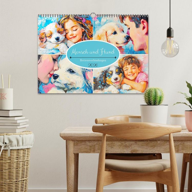 Produktbild: Mensch und Hund. Herzensverbindungen (Wandkalender 2026 DIN A3 quer), CALVENDO Monatskalender