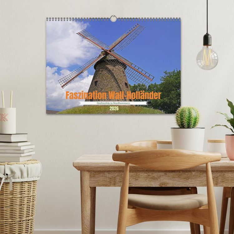 Produktbild: Faszination Wall-Holl&auml;nder Greftm&uuml;hle in Nordhemmern (Wandkalender 2026 DIN A3 quer), CALVENDO Monatskalender