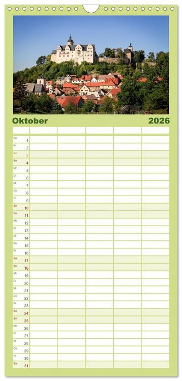 Produktbild: Familienplaner 2026 - Burgen in Deutschland mit 5 Spalten (Wandkalender, 21 x 45 cm) CALVENDO