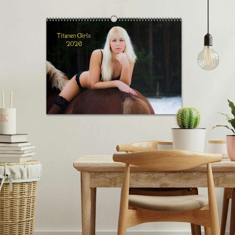Produktbild: Titanen Girls 2026 - erotische Frauen und starke Pferde (Wandkalender 2026 DIN A3 quer), CALVENDO Monatskalender