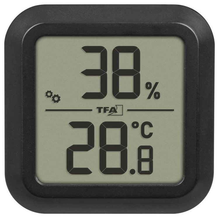 Produktbild: TFA Dostmann Digitales Thermo-Hygrometer zum Einbau Thermo-/Hygrometer Schwarz 30.5061.01
