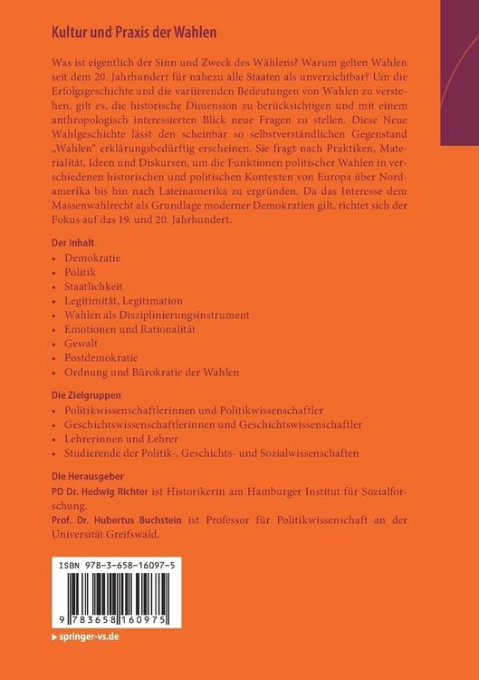 Produktbild: Kultur und Praxis der Wahlen