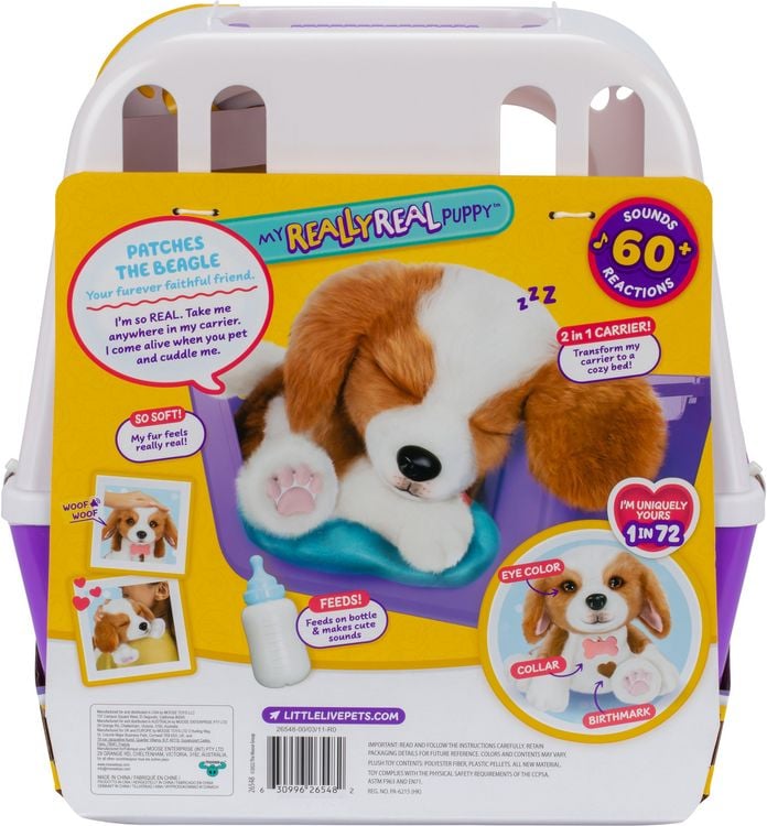 Produktbild: Moose Toys 300217 - Little Live Pets, My Really Real Puppy-Patches, Mein wirklich echter Welpe-Patches, 60+ Ger&auml;usche/Reaktionen und Zubeh&ouml;r, 1 von 72 Variationen