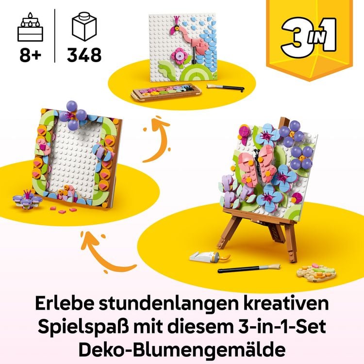 Produktbild: LEGO Creator 3-in-1-Set 31390 Deko-Blumengem&auml;lde, Spielzeug ab 8 Jahren
