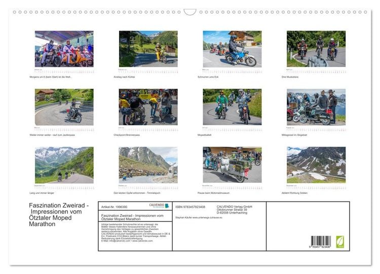 Produktbild: Faszination Zweirad - Impressionen vom &Ouml;tztaler Moped Marathon (Wandkalender 2026 DIN A2 quer), CALVENDO Monatskalender