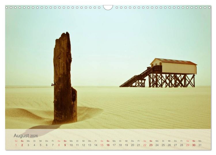Produktbild: St. Peter-Ording durch die Jahreszeiten (Wandkalender 2026 DIN A3 quer), CALVENDO Monatskalender