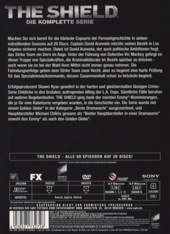 Produktbild: The Shield - Die komplette Serie [28 DVDs]