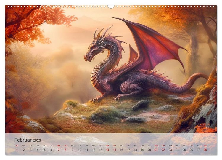 Produktbild: Im Land der sch&ouml;nen Drachen (Wandkalender 2026 DIN A2 quer), CALVENDO Monatskalender