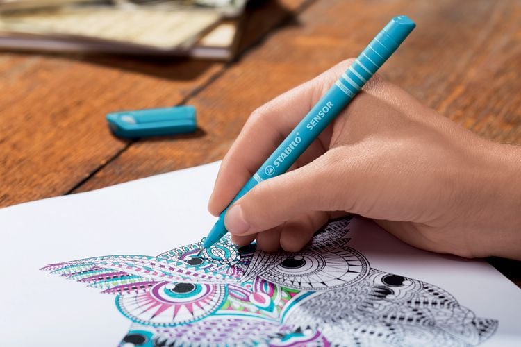 Produktbild: Fineliner mit gefederter Spitze - STABILO SENSOR F - fein - 8er Pack - mit 8 verschiedenen Farben