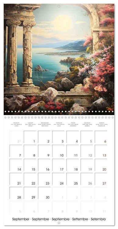 Produktbild: Splendeurs de la Gr&egrave;ce Antique (Calendrier mural carr&eacute; 2026 30x30 cm) Calendrier double avec une page pour vos prises de notes