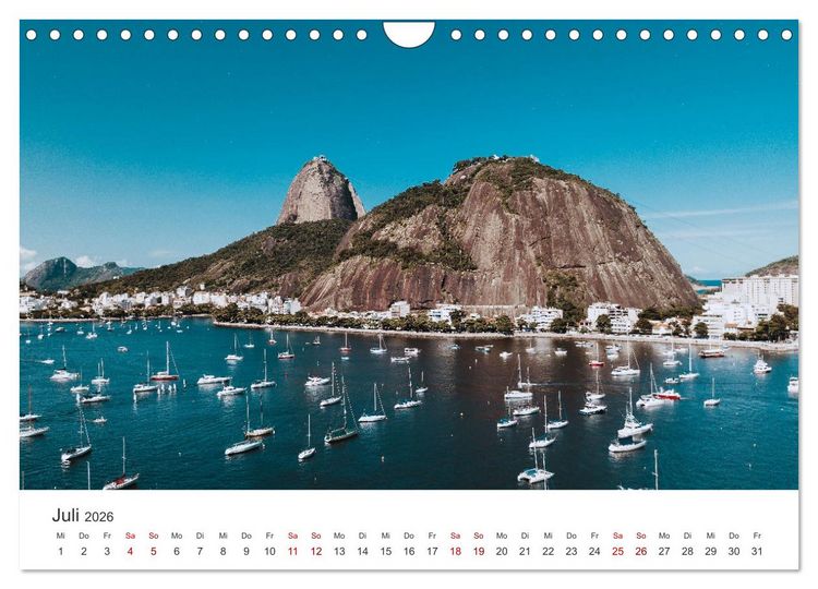 Produktbild: Rio de Janeiro - Am Fu&szlig;e des Corcovados. (Wandkalender 2026 DIN A4 quer), CALVENDO Monatskalender