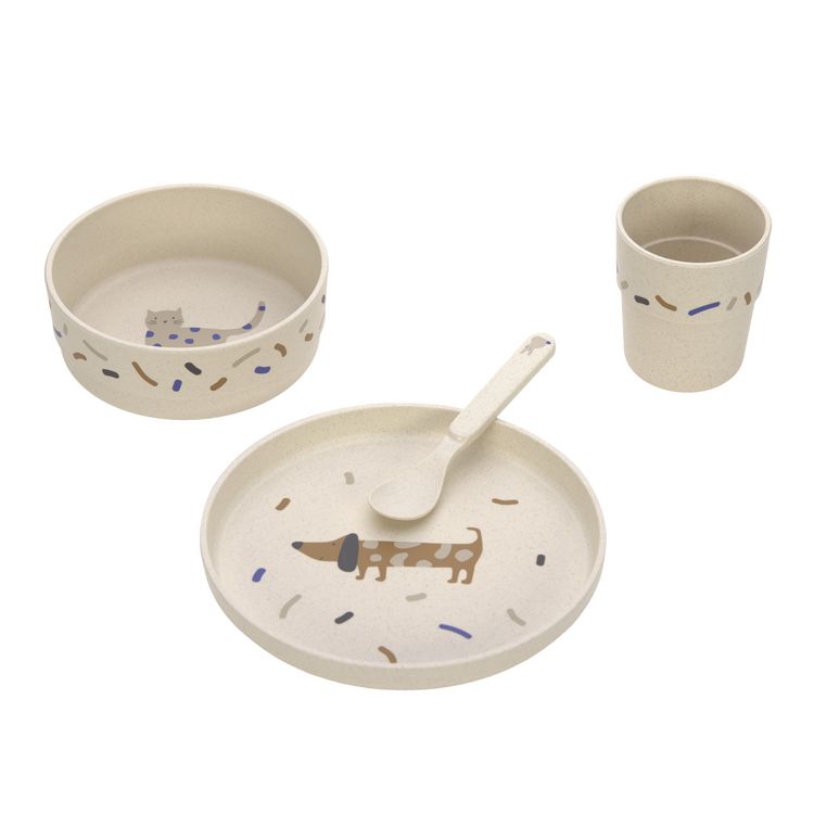 Produktbild: Dish Set PP/Cellulose Little Mateys royal blue