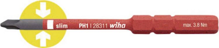 Produktbild: Wiha Werkstatt Kreuzschlitz Phillips Wechselklinge PH 2 75 mm Passend f&uuml;r (Serie Schraubendreher) Wiha Torque