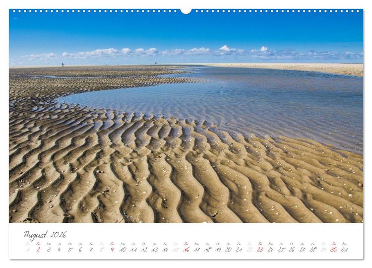 Produktbild: Amrum - Eine farbenfrohe Insellandschaft (hochwertiger Premium Wandkalender 2026 DIN A2 quer), Kunstdruck in Hochglanz
