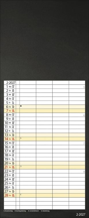 Produktbild: FMB Familienplaner schwarz 2027