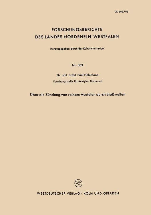 Produktbild: &Uuml;ber die Z&uuml;ndung von reinem Acetylen durch Sto&szlig;wellen