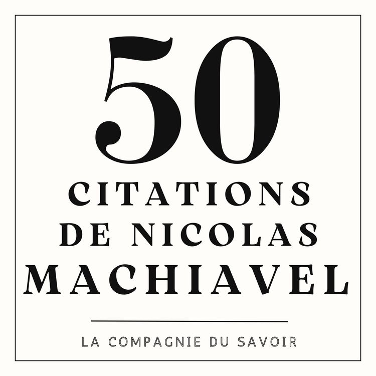 Produktbild: 50 citations de Nicolas Machiavel