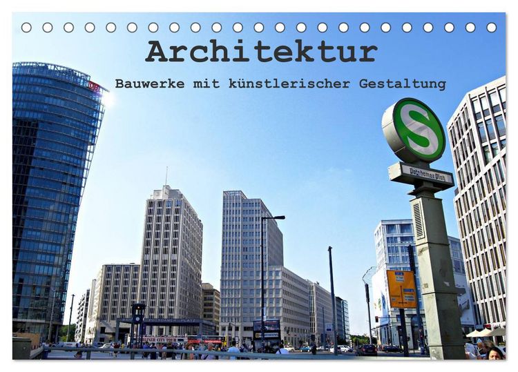 Produktbild: Architektur - Bauwerke mit k&uuml;nstlerischer Gestaltung (Tischkalender 2026 DIN A5 quer), CALVENDO Monatskalender