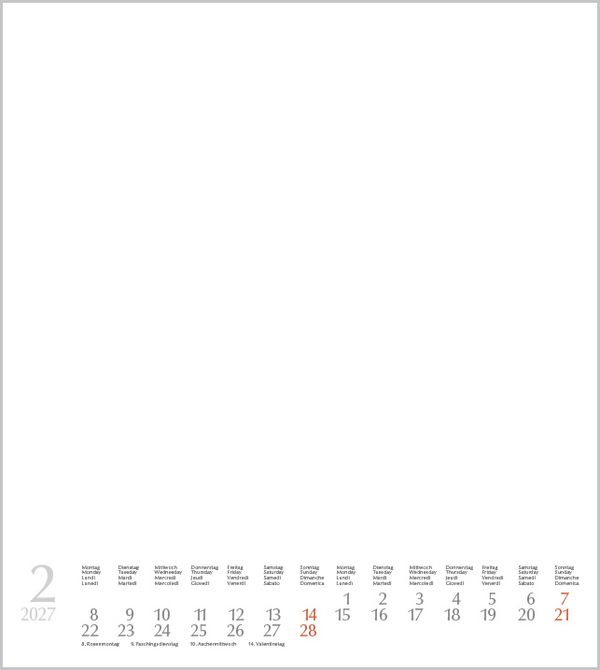 Produktbild: Foto-Malen-Basteln Bastelkalender wei&szlig; 2027