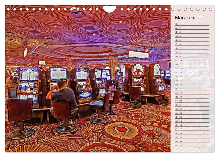 Produktbild: Las Vegas - Die bunte Welt der Casinos (Wandkalender 2026 DIN A4 quer), CALVENDO Monatskalender