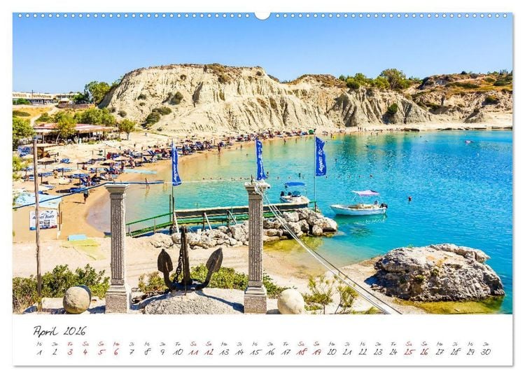 Produktbild: Rhodos - Die faszinierende Insel in der &Auml;g&auml;is (hochwertiger Premium Wandkalender 2026 DIN A2 quer), Kunstdruck in Hochglanz