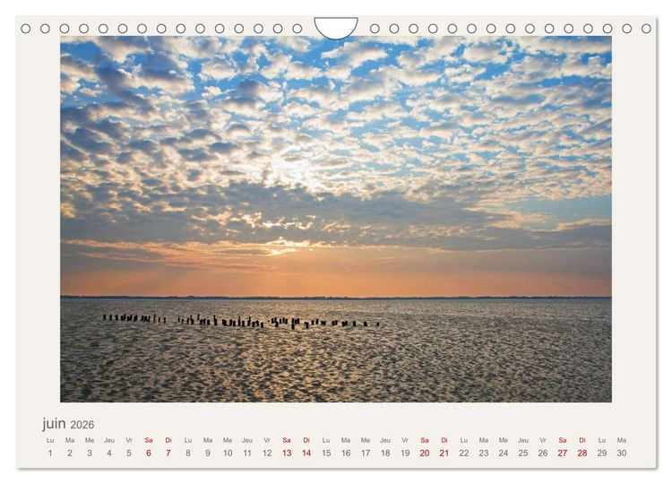Produktbild: La mer sous le ciel (Calendrier mural 2026 DIN A4 vertical), CALVENDO calendrier mensuel
