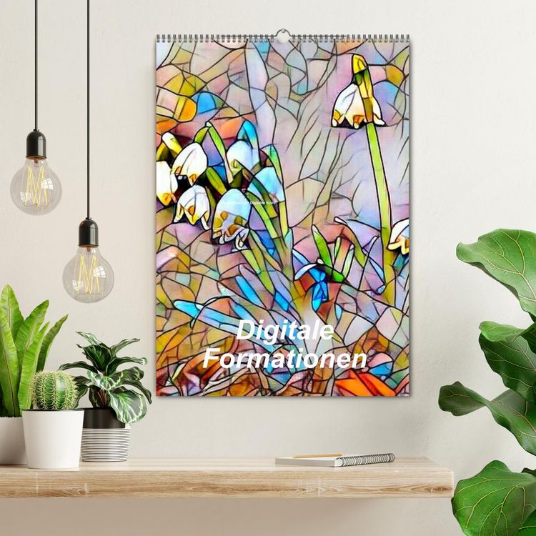 Produktbild: Digitale Formationen (Wandkalender 2026 DIN A2 hoch), CALVENDO Monatskalender