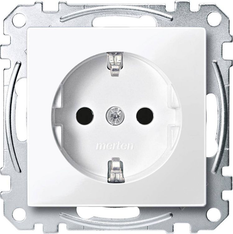 Produktbild: Merten SCHUKO-Steckdose pws/gl MEG2300-0319