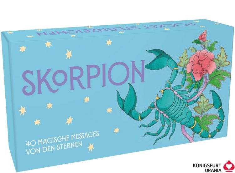 Produktbild: Sternzeichen Skorpion - 40 Karten in Magnetschachtel mit Metallicfolie - Magische Messages von den Sternen
