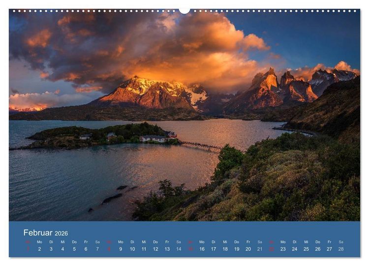 Produktbild: Farbenfrohes Patagonien (hochwertiger Premium Wandkalender 2026 DIN A2 quer), Kunstdruck in Hochglanz