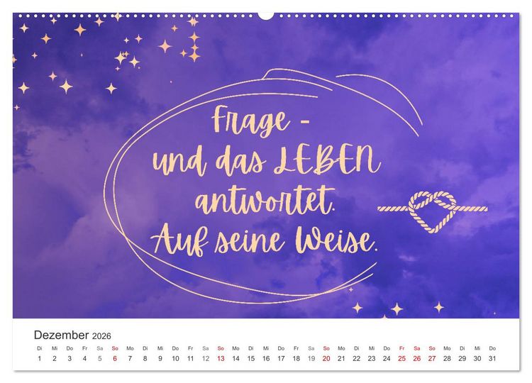 Produktbild: Lass Freude dein Kompass sein (hochwertiger Premium Wandkalender 2026 DIN A2 quer), Kunstdruck in Hochglanz