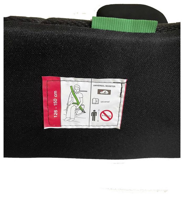 Produktbild: IWH Mario PLUS Kindersitzkissen \"schwarz / anthrazit\" ECE R129 Kindersitz