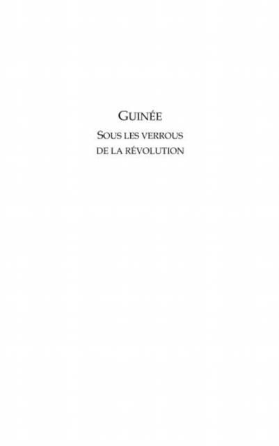 Produktbild: Guinee sous les verrous de la revolution - autobiographie