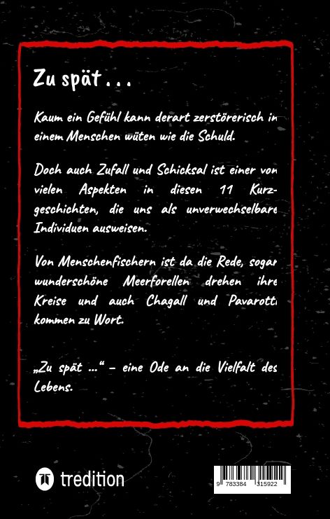 Produktbild: Zu sp&auml;t . . .