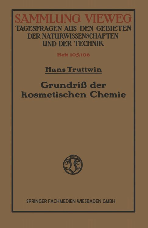 Produktbild: Grundri&szlig; der kosmetischen Chemie