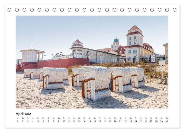 Produktbild: Strandkorb Idylle (Tischkalender 2026 DIN A5 quer), CALVENDO Monatskalender