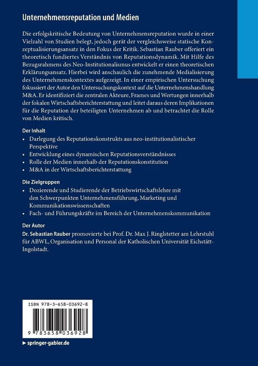 Produktbild: Unternehmensreputation und Medien